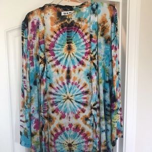 Rat & Boa tie dye kimono